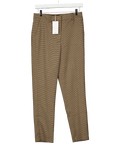 MANGO Brown Houndstooth Mid Rise Skinny Trousers UK 8 - Reliked