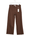 MANGO Chocolate Brown Catherin Culotte High - rise Jeans UK 10 - Reliked