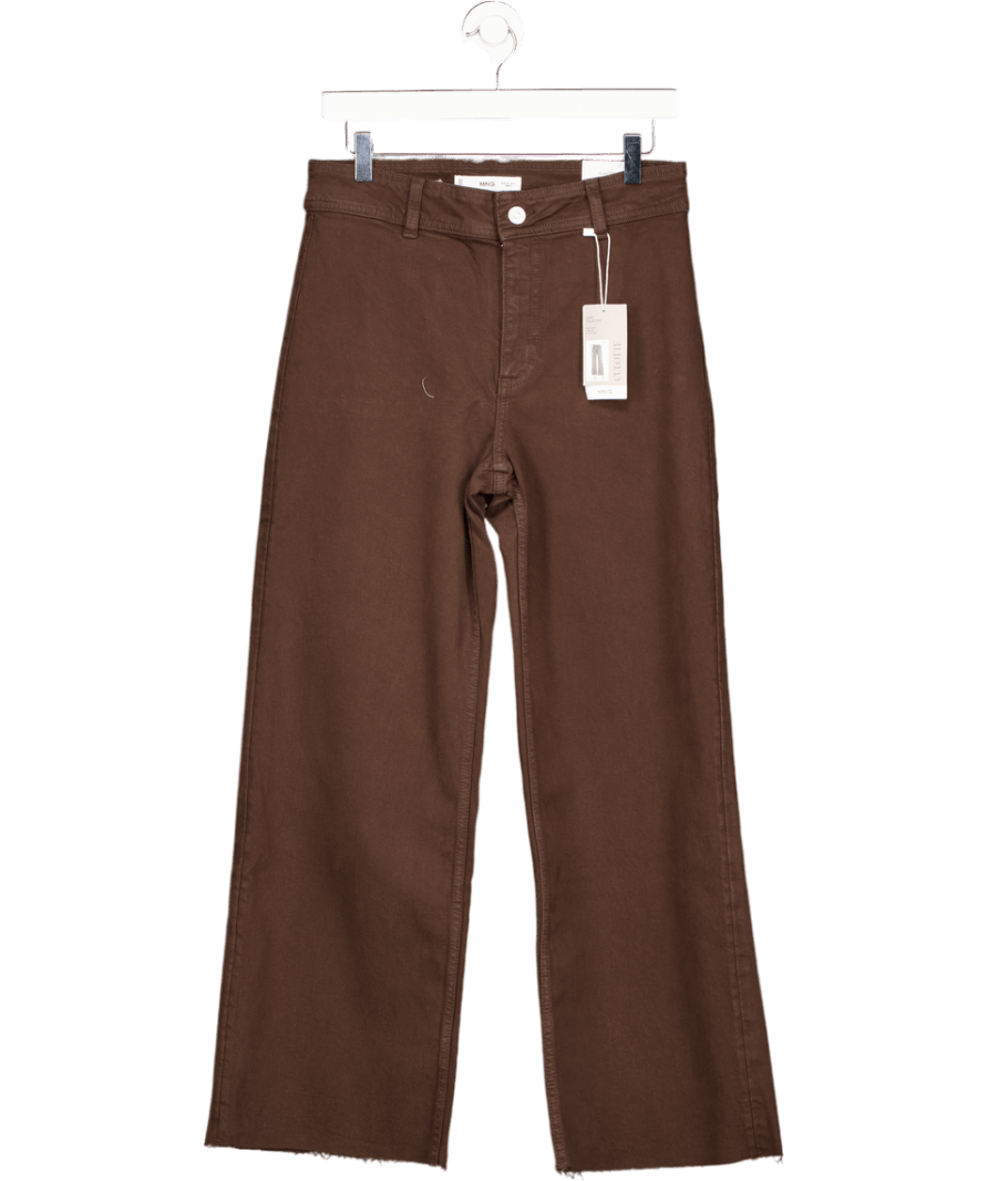 MANGO Chocolate Brown Catherin Culotte High - rise Jeans UK 10 - Reliked
