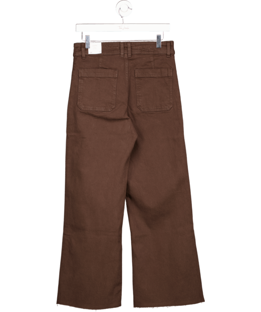 MANGO Chocolate Brown Catherin Culotte High - rise Jeans UK 10 - Reliked