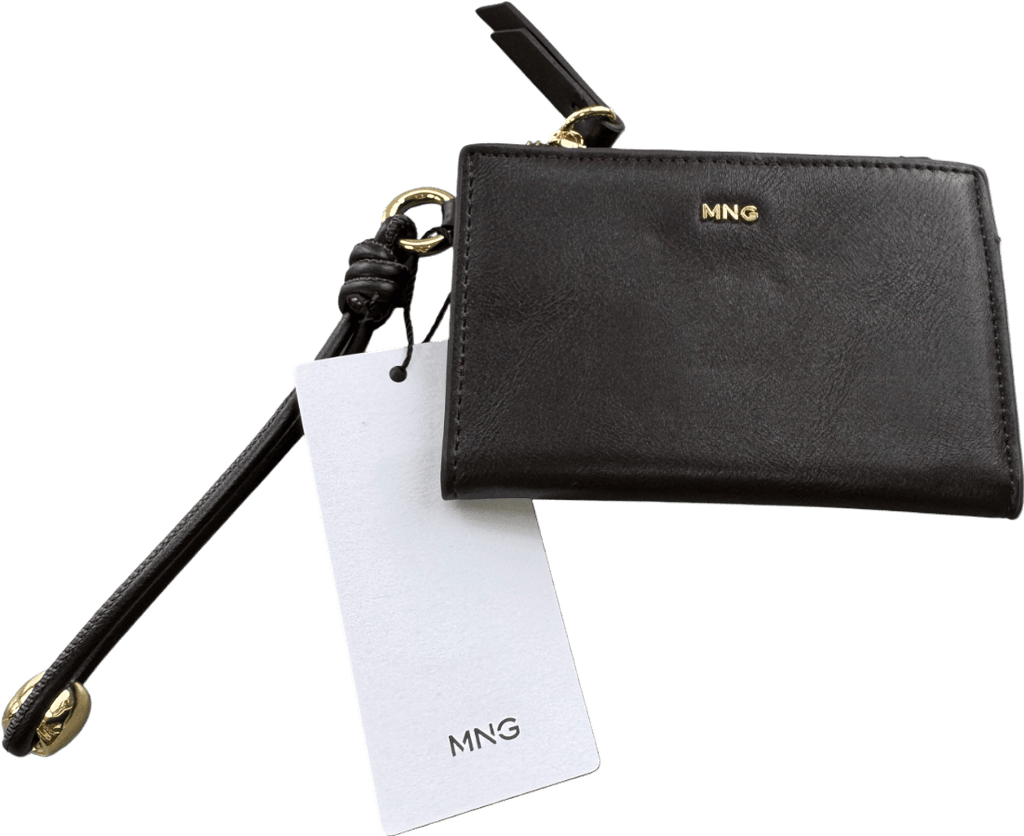 MANGO Chocolate Brown Leather - effect Wallet With Zip - Reliked