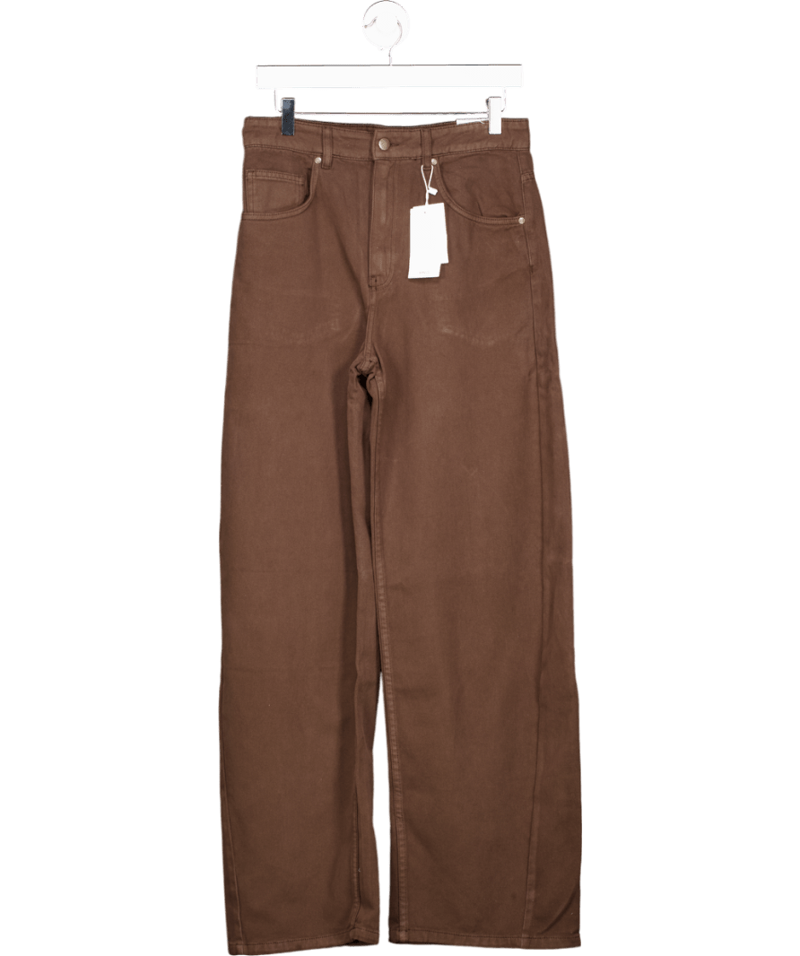 MANGO Chocolate Brown Mid - rise Barrel Jeans UK 8 - Reliked