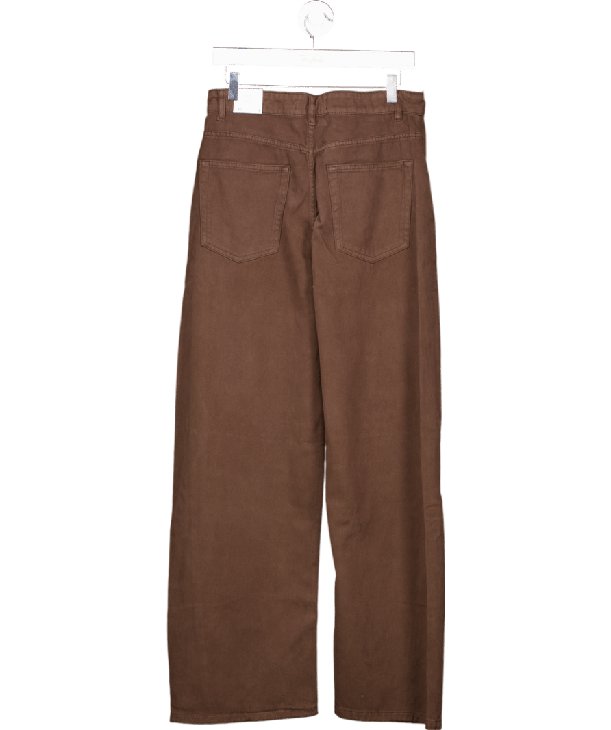 MANGO Chocolate Brown Mid - rise Barrel Jeans UK 8 - Reliked