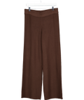 MANGO Chocolate Brown Straight Leg Trousers UK L - Reliked