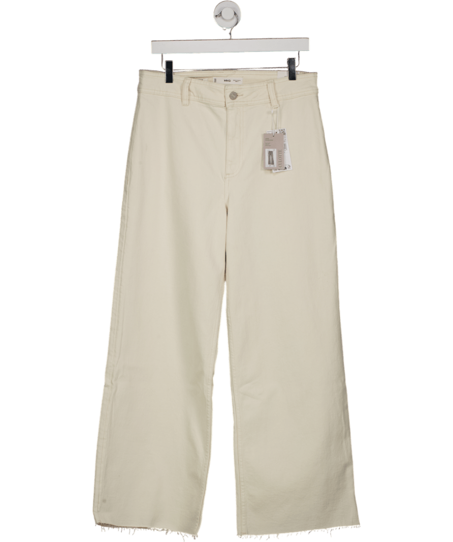 MANGO Cream Catherin Culotte High - rise Jeans UK 14 - Reliked