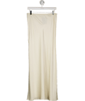 MANGO Cream Extra - long Satin Skirt UK M - Reliked