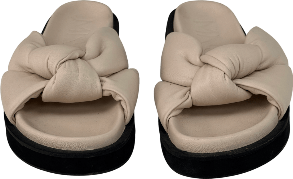 MANGO Cream Padded Knot Footbed Sandal UK 5 EU 38 👠 - Reliked