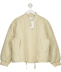 MANGO Cream Quilted Bomber Jacket UK L - Reliked