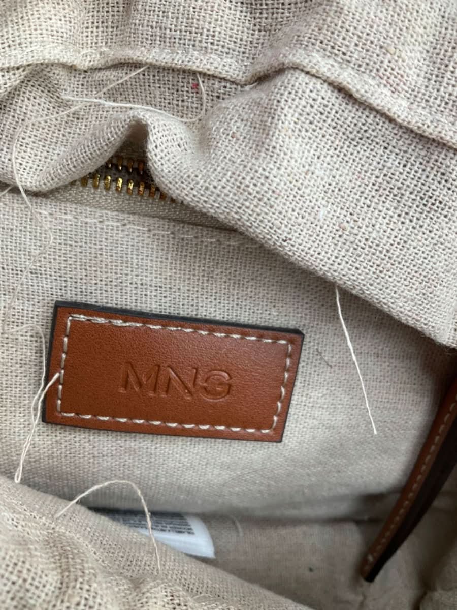 MANGO Cream Raffia Tassel Bag In Natural - Reliked