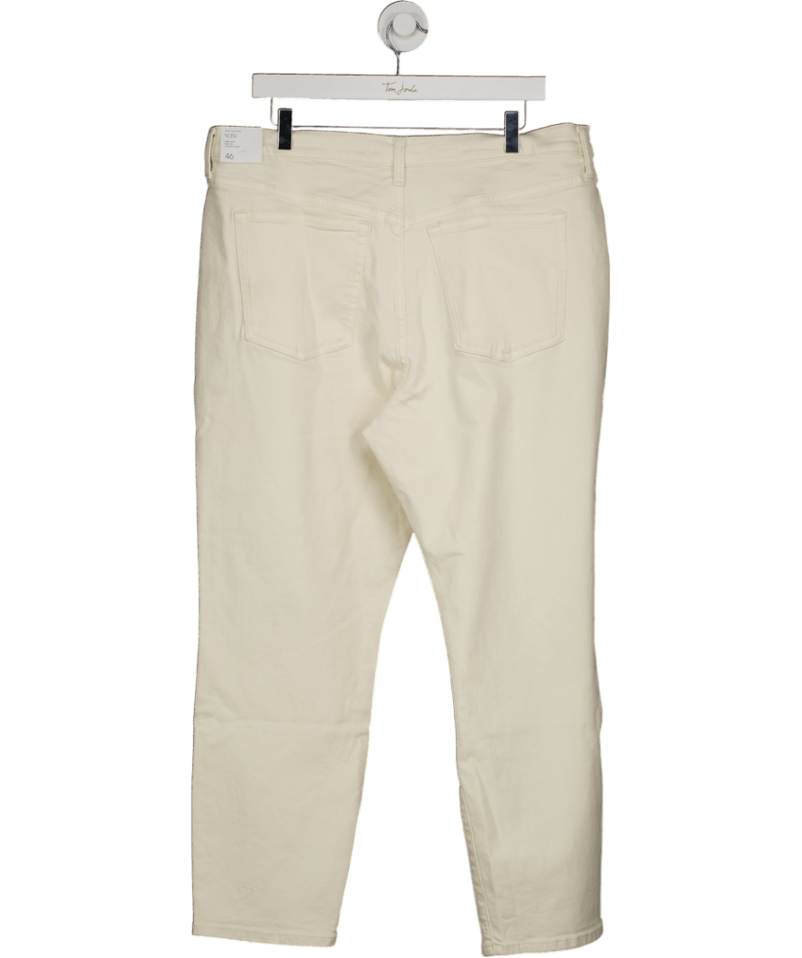 MANGO Cream Slim Cropped Jeans UK 18 - Reliked