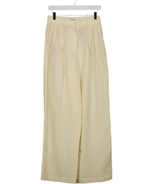 MANGO Cream Straight Mid-rise Suit Trousers UK 6