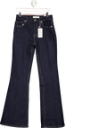 MANGO Dark Blue Violet Flared High - rise Jeans UK 8 - Reliked