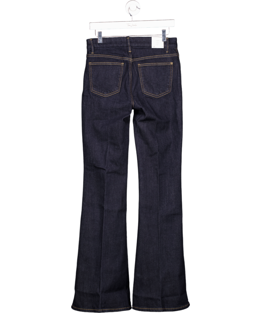 MANGO Dark Blue Violet Flared High - rise Jeans UK 8 - Reliked