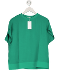 MANGO Green Fluid Short - sleeve T-shirt UK M - Reliked