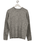 MANGO Grey Exclusive Cotton And Wool Blend Jumper UK L - Reliked