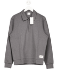 MANGO Grey Polo Sweatshirt UK M - Reliked