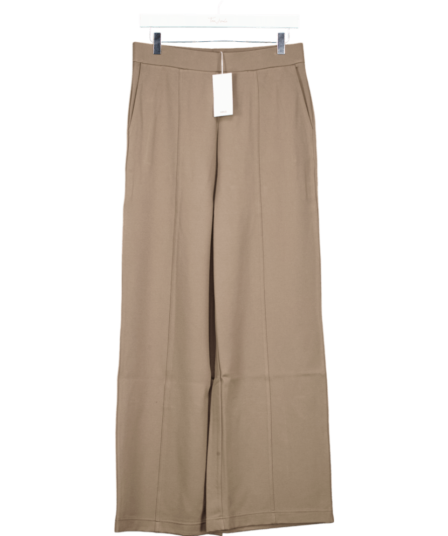 MANGO Kahki Green Jogger Trousers With Elastic Waist UK S - Reliked