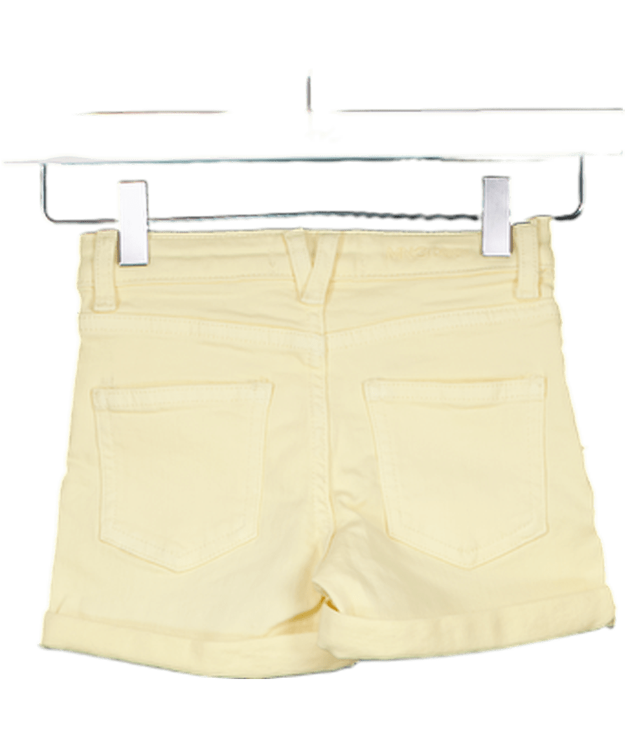 MANGO Lemon Yellow Rolled - up Hem Denim Shorts 6 Years - Reliked