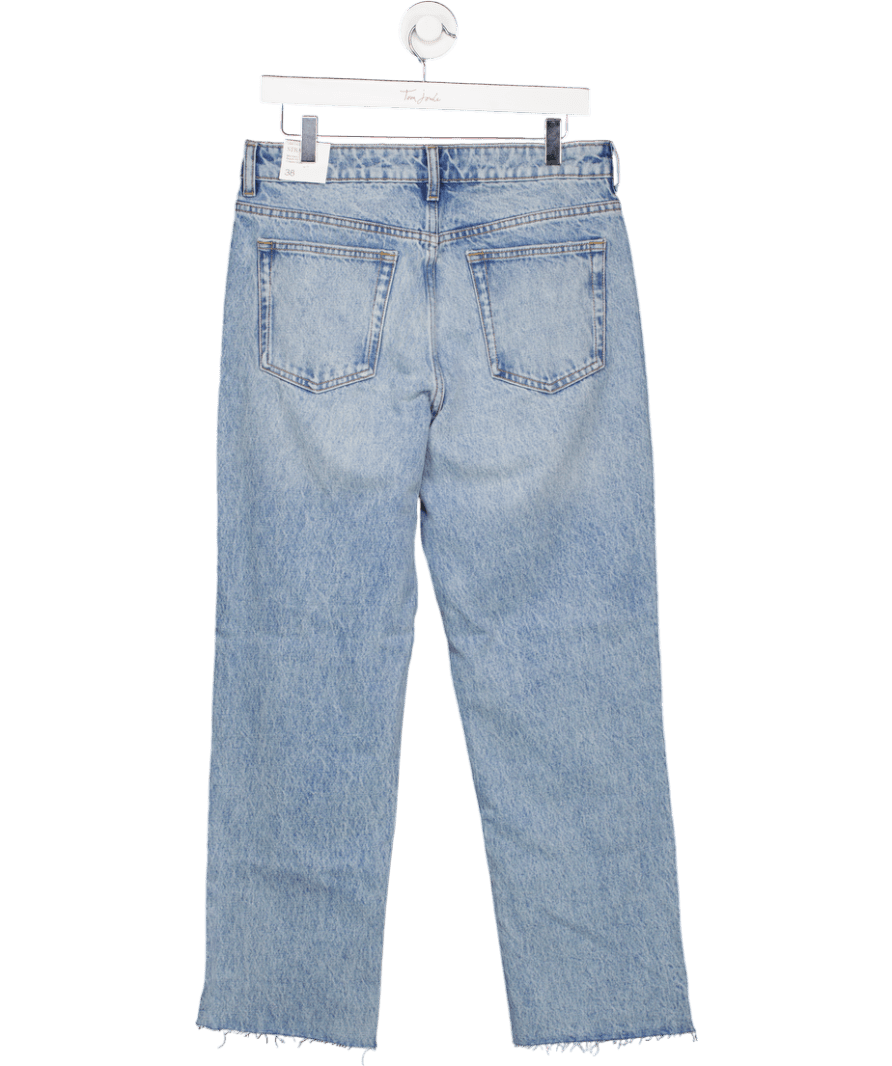 MANGO Light Blue Blanca Straight - fit Cropped Jeans UK 10 - Reliked