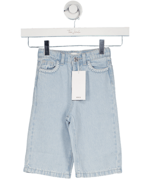 MANGO Light Blue Embroidered Culotte Jeans 9-12 Months