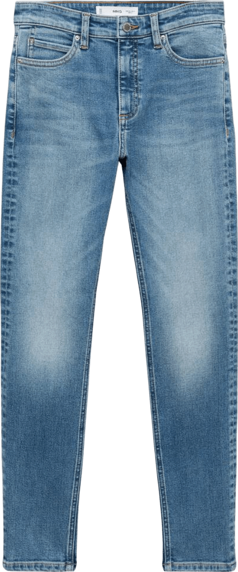 MANGO Light Blue High Rise Skinny Jeans UK 8 - Reliked