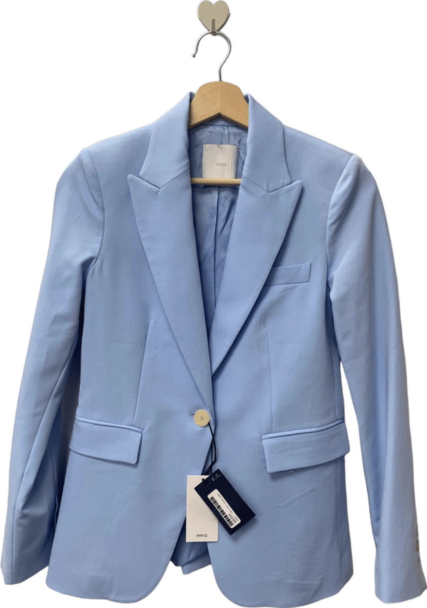 Mango Light Blue Regular Blazer EU 34 - Reliked