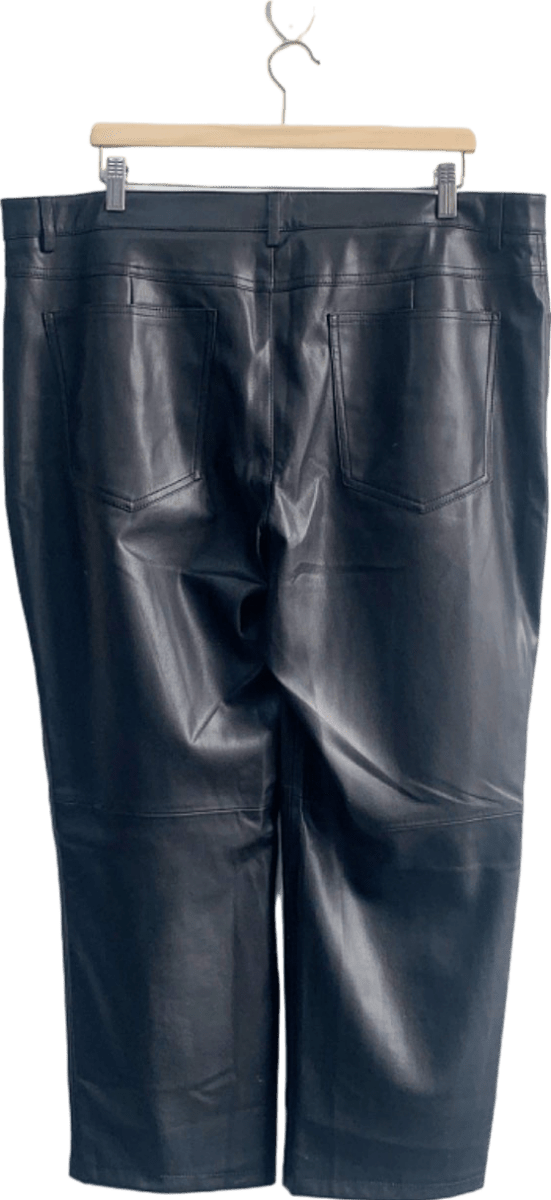 MANGO Lille Leather - effect straight trousers UK 20 - Reliked