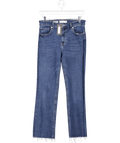 MANGO Mid Blue Sienna Flared Cropped Jeans UK 10 - Reliked