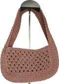 MANGO Mini Shoulder Crochet Bag In Dark Brown - Reliked
