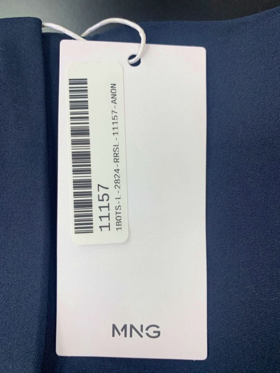 Mango Navy High - Waisted Button Detail Trousers EUR 38 UK 10 - Reliked