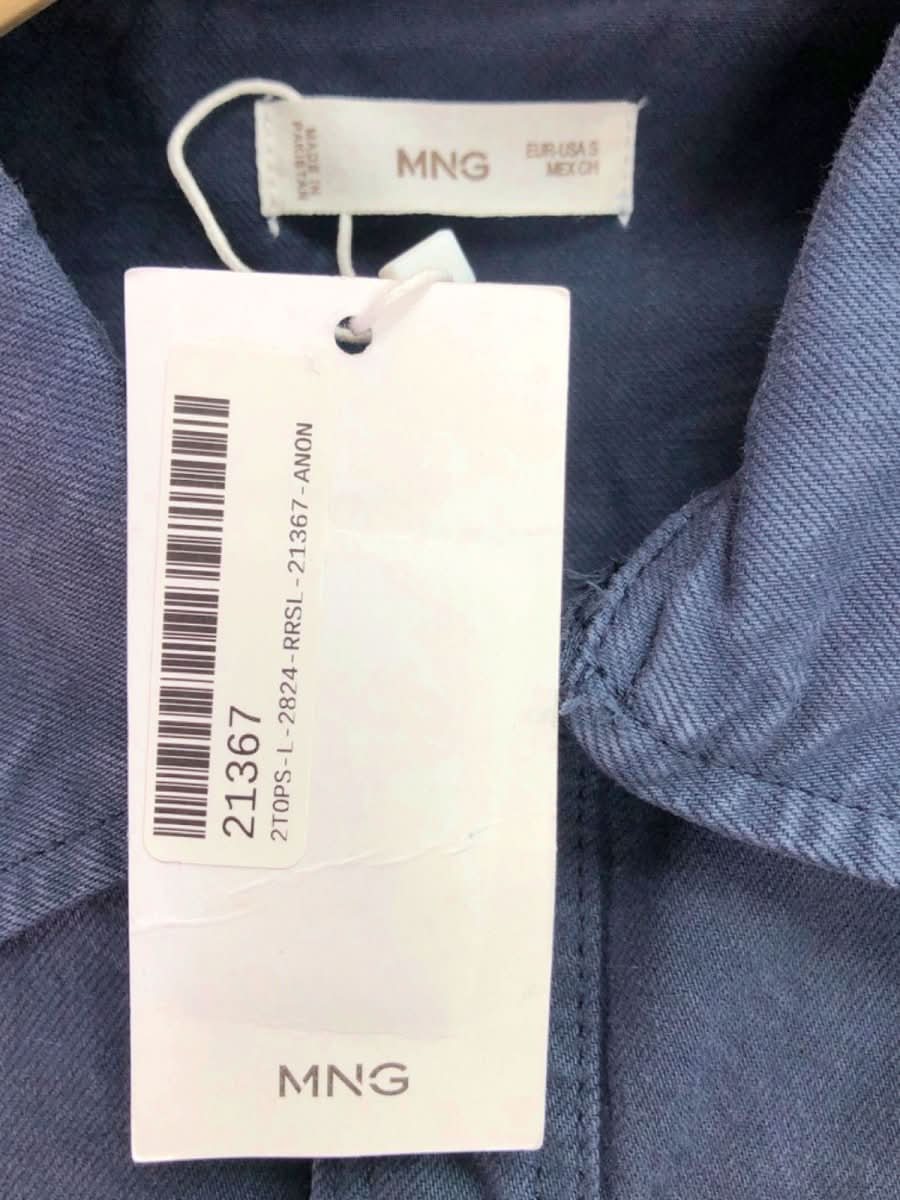 Mango Navy Mix Teen Boy Casual Shirt S - Reliked