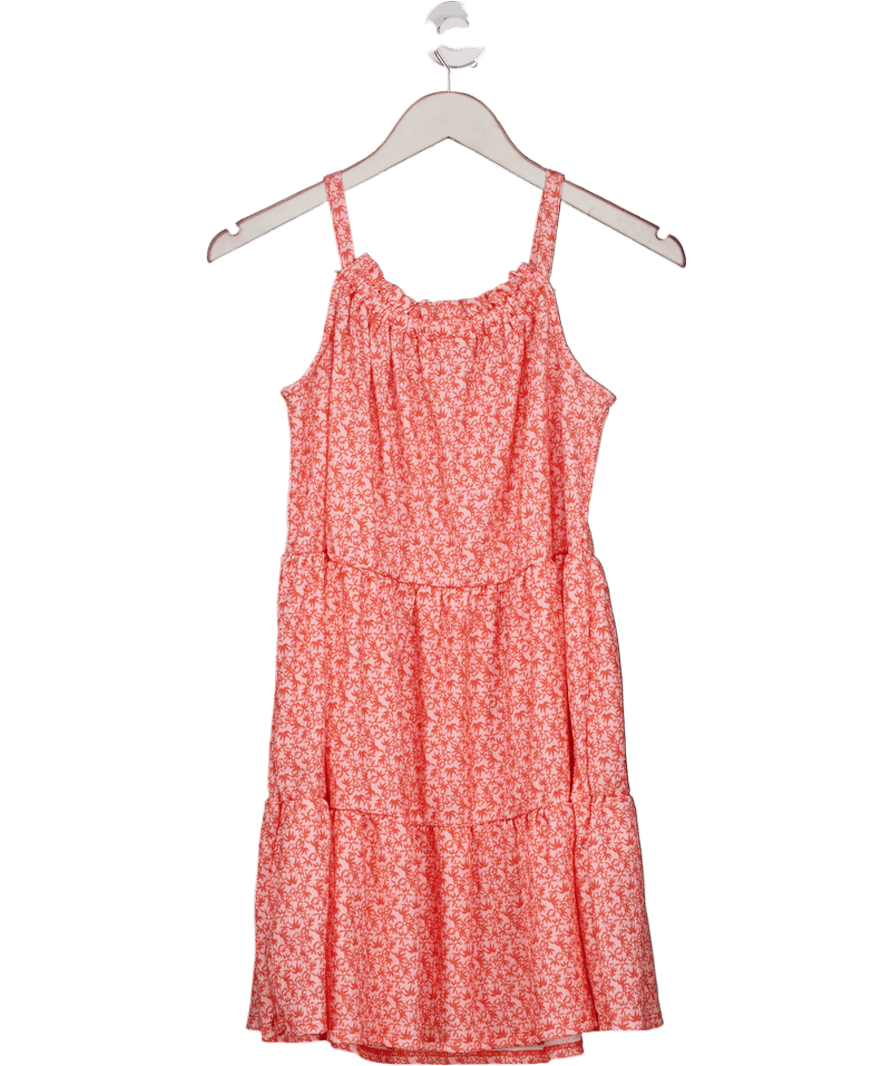 MANGO Pink Ruffled Printed Dress 13 Years - Reliked