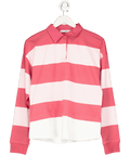 MANGO Pink Striped Rugby Shirt UK S - Reliked