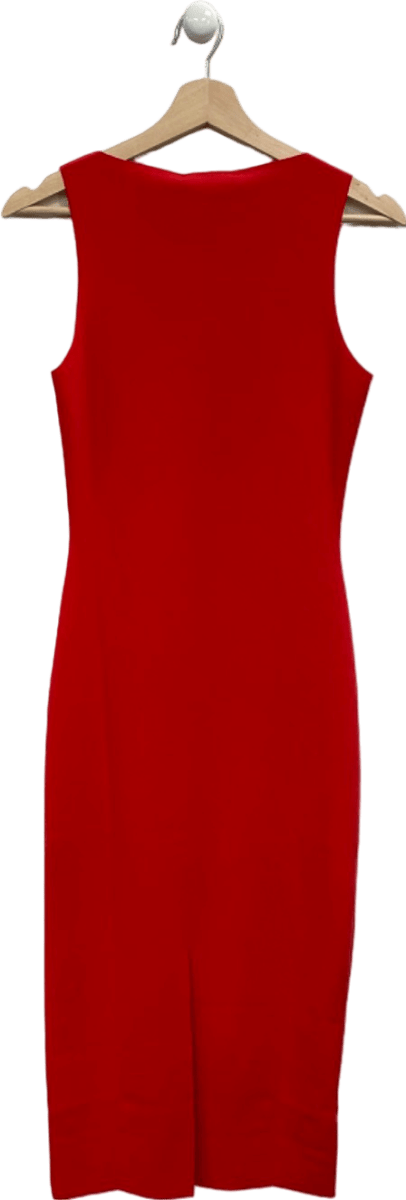 Mango Red Sleeveless Bodycon Dress UK XS - Reliked