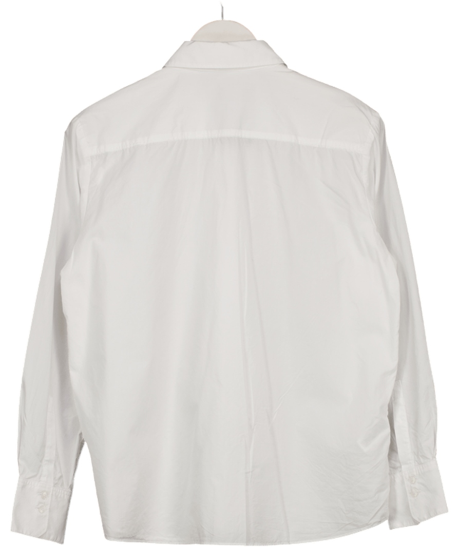 MANGO Regular Fit Classic Cotton / Lyocell White Shirt UK M - Reliked