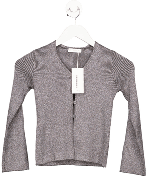 MANGO Silver Grey Lurex Knitted Cardigan 13 - 14 Years