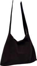 MANGO Square Real Suede Shoulder Bag In Dark Brown - Reliked