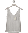 MANGO White 100% Linen Top With Knotted Straps UK M - Reliked
