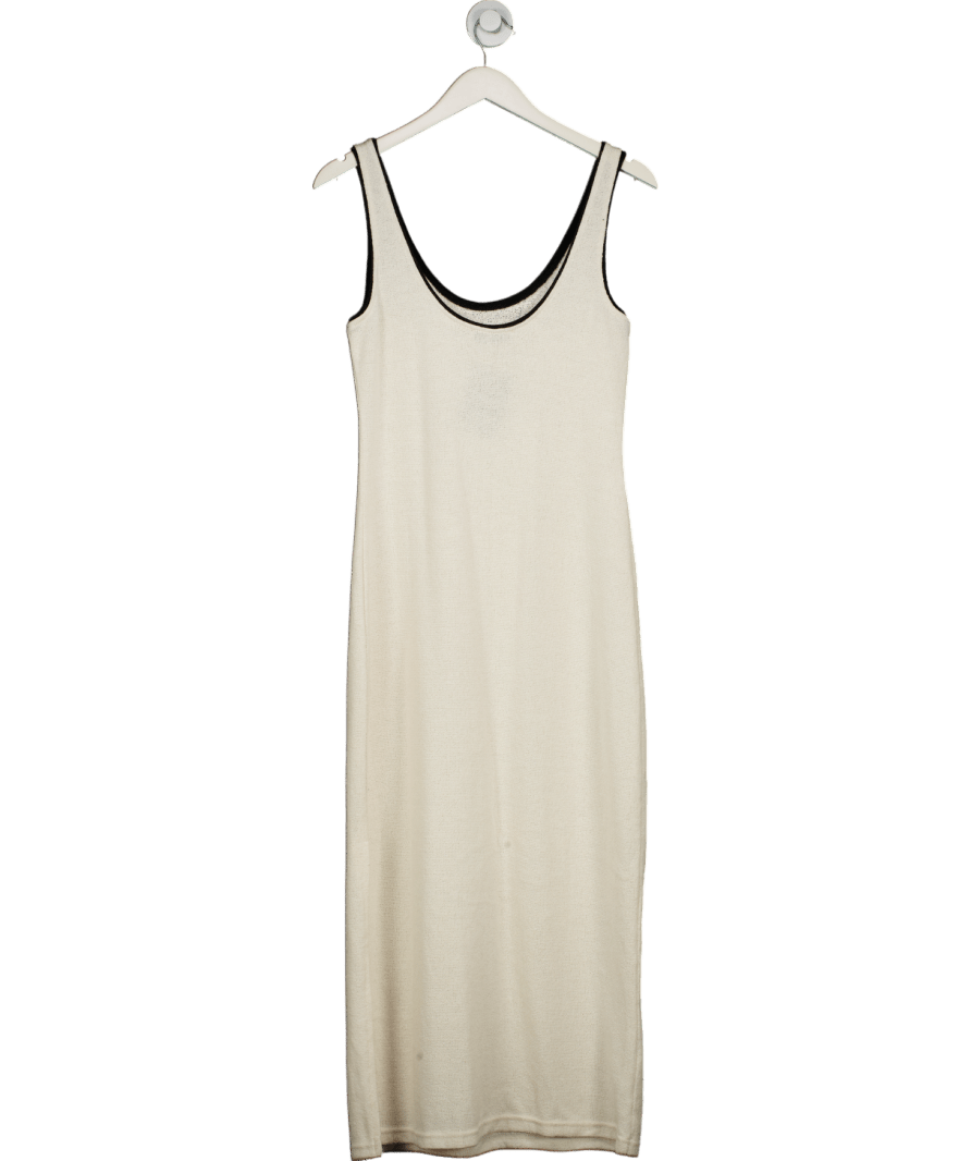 MANGO White Crochet Midi Dress UK M - Reliked