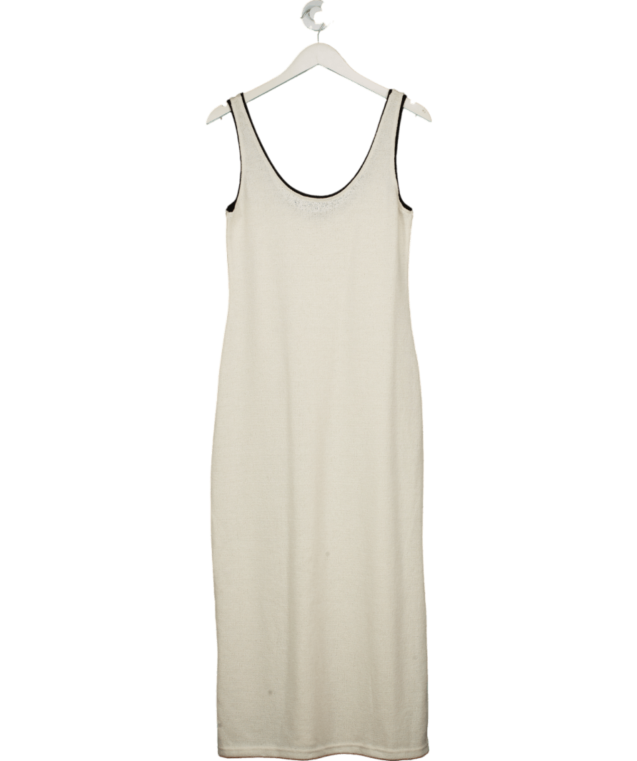 MANGO White Crochet Midi Dress UK M - Reliked