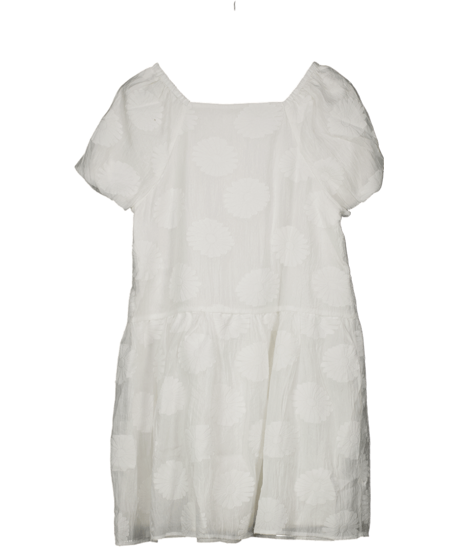 MANGO White Floral Embroidery Dress 13 Years - Reliked