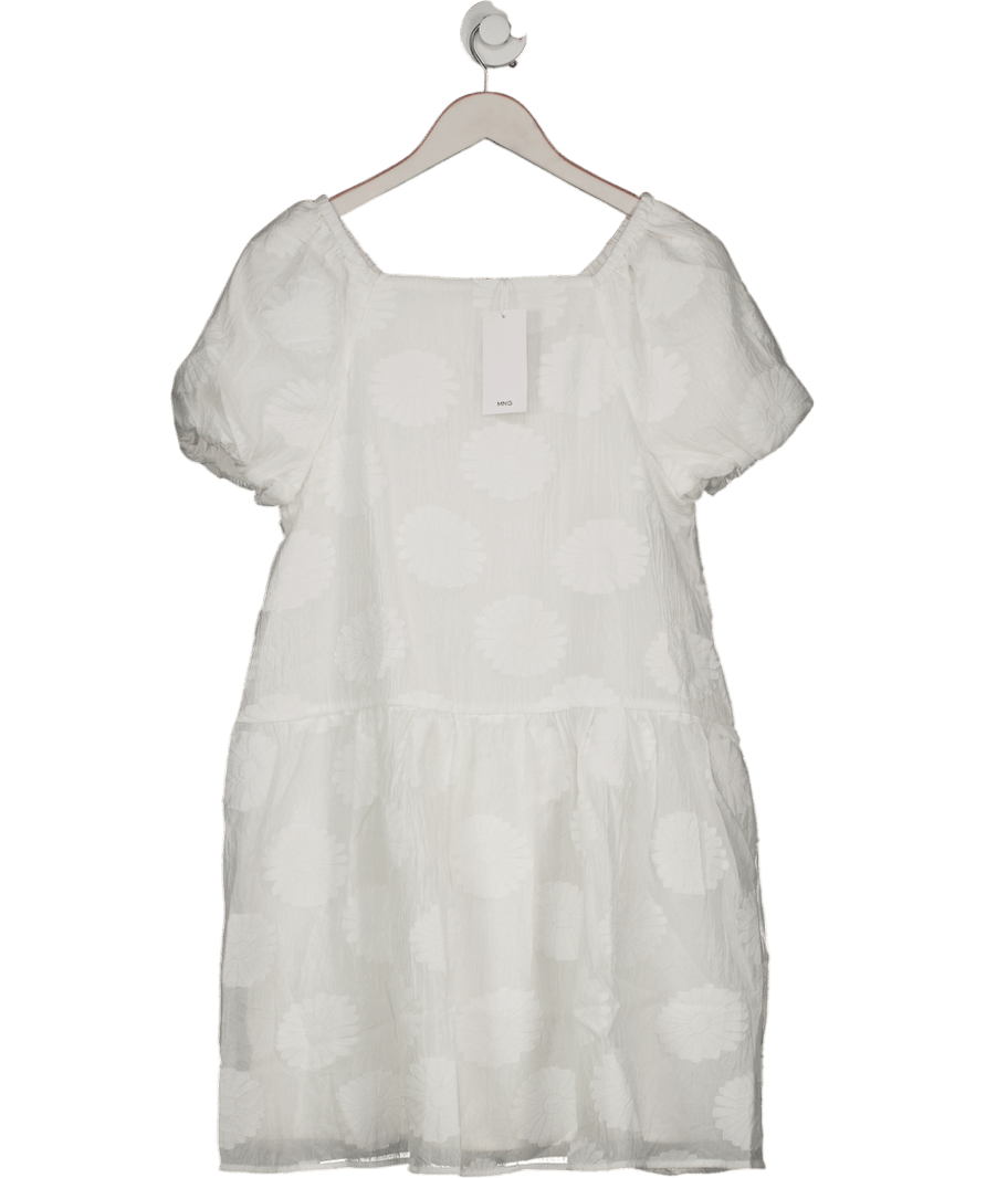 MANGO White Floral Embroidery Dress 13 Years - Reliked