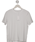 MANGO White Mediumweight Cotton Short - sleeved T-shirt UK M - Reliked