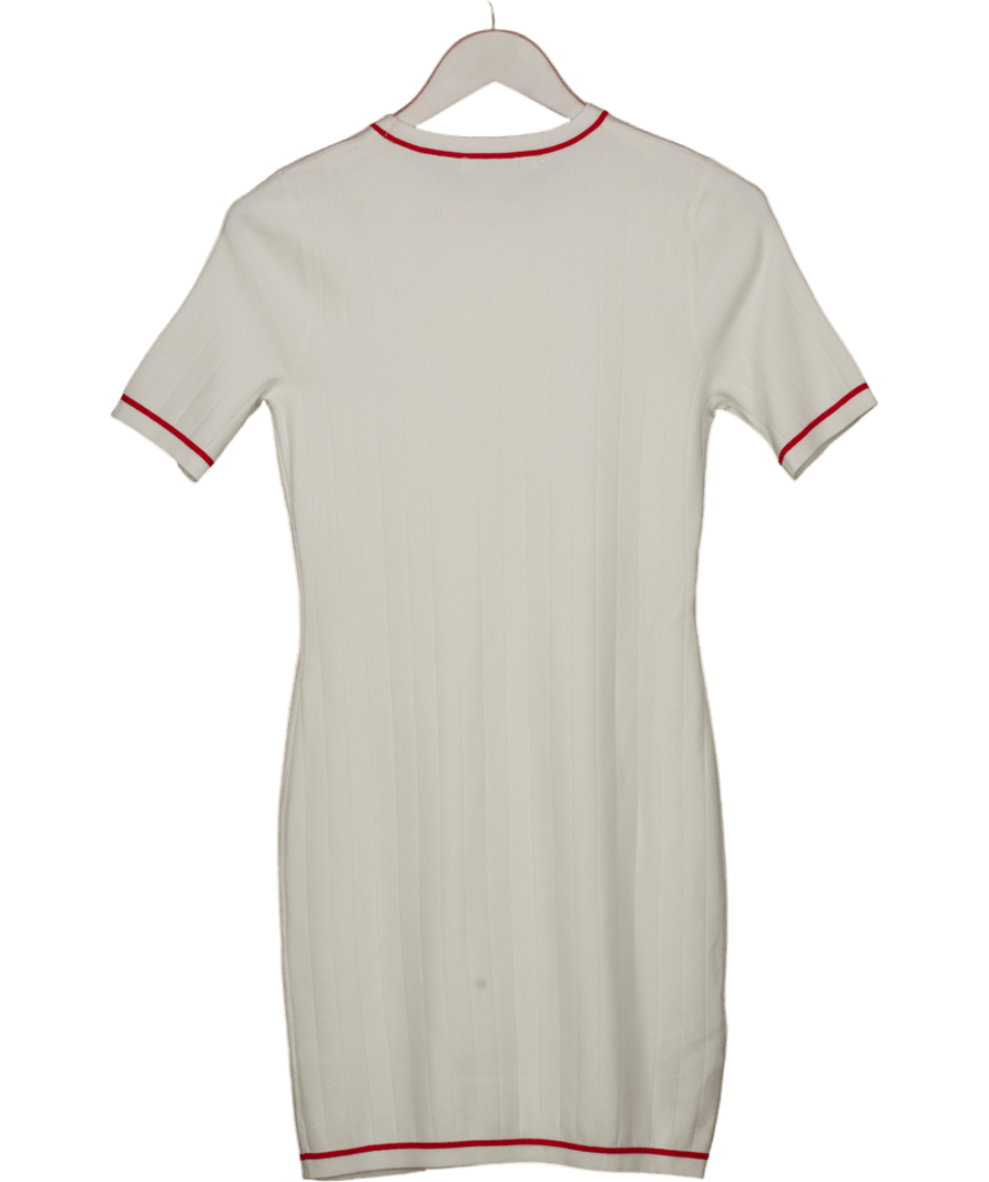 MANGO White Short Tennis Dress With Contrasting Trim UK M - Reliked