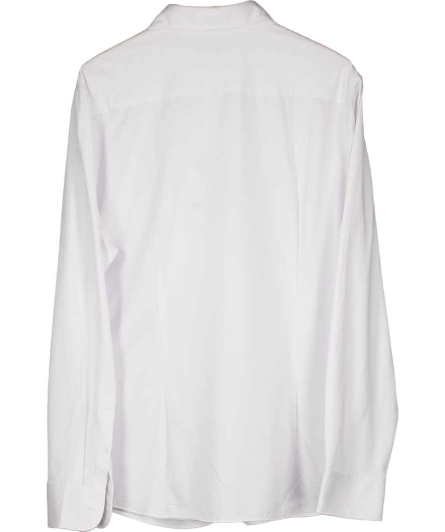 MANGO White Slim Fit Cotton Suit Shirt UK XXL - Reliked