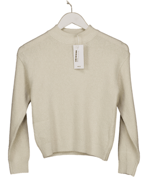 MANGO White Sparkle Knitted Sweater With Perkins Neck 13 - 14 Years