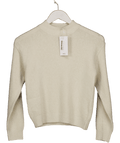 MANGO White Sparkle Knitted Sweater With Perkins Neck 9 - 10 Years - Reliked