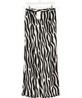 MANGO White Straight - leg Zebra - print Pleated Trousers UK 8 - Reliked