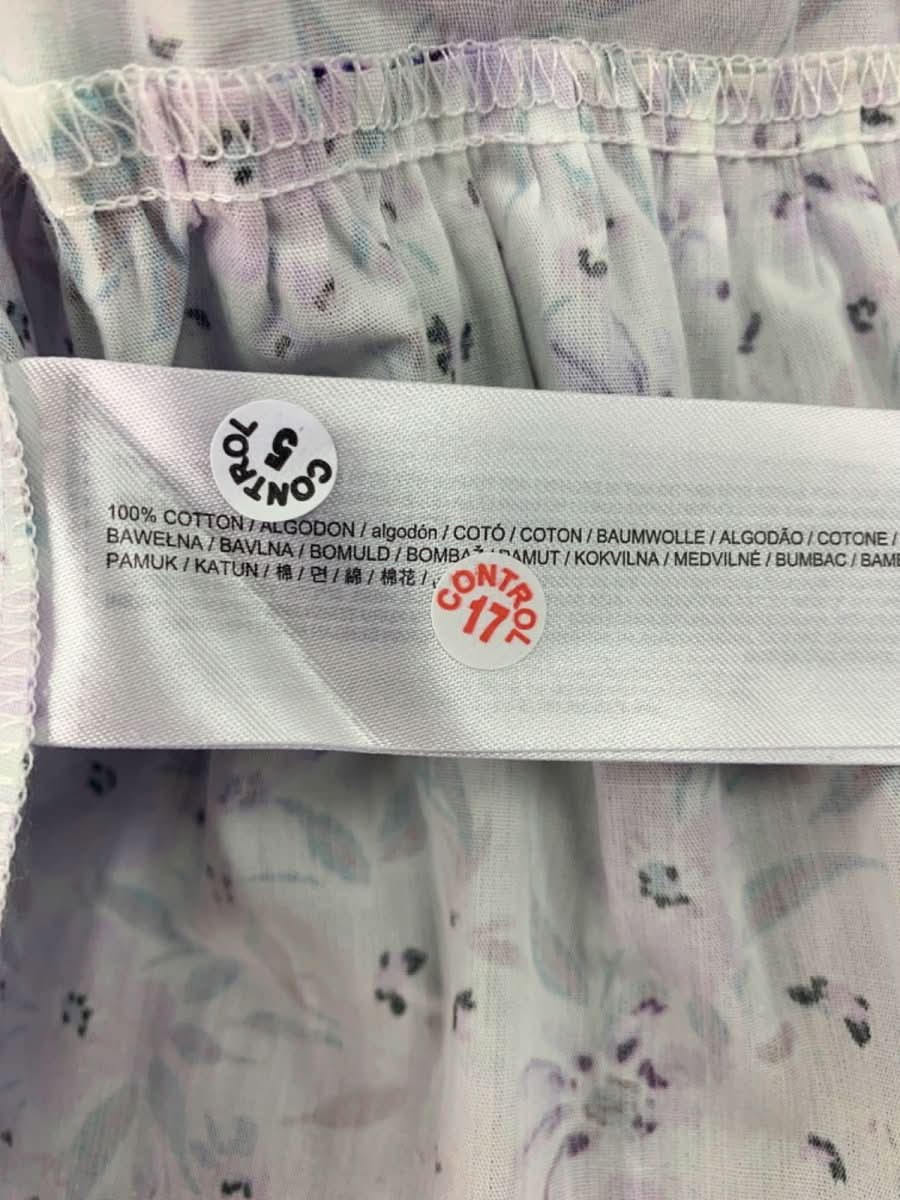 Mango White/Purple Floral Print Dress UK 7years - Reliked