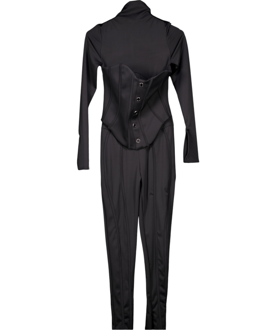 maniere de voir Contour Jumpsuit With Buttoned Corset - Black UK 10 - Reliked